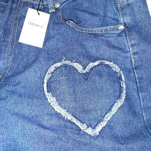Forever 21 Denim Heart Jeans size 33
